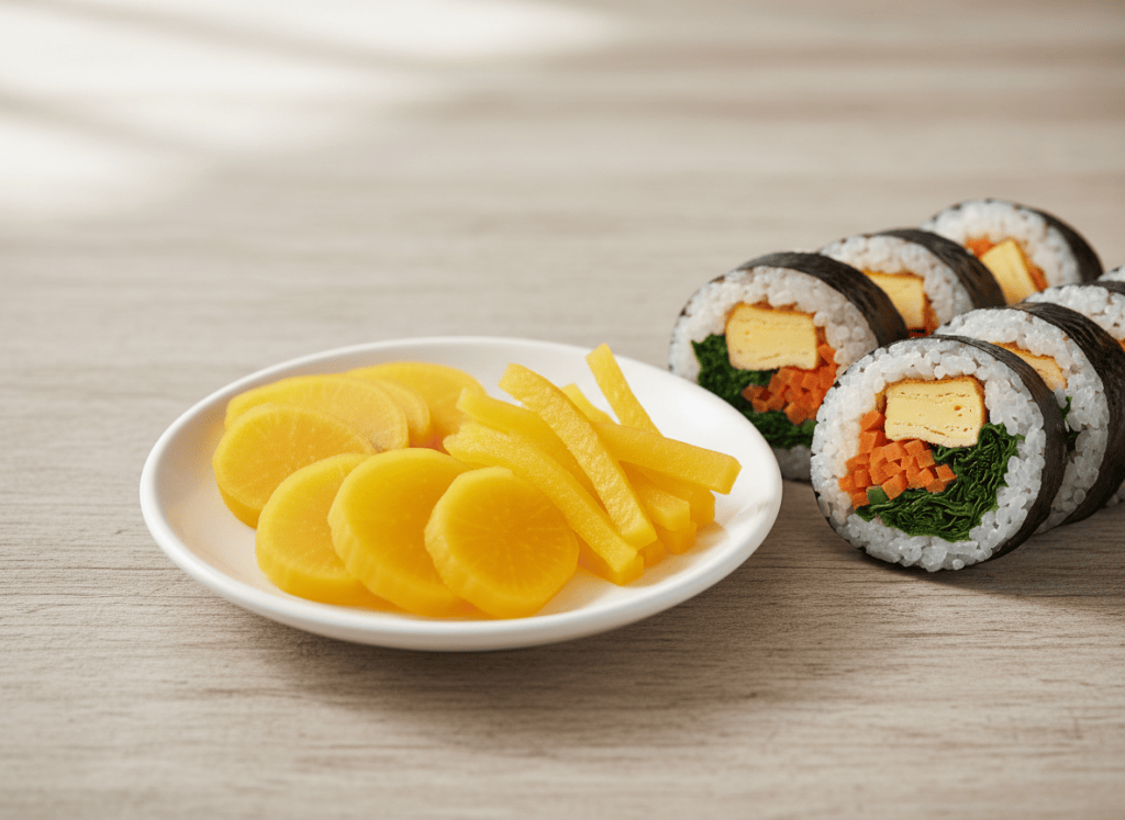 What is Danmuji? Korean Yellow Pickled Radish Explained (+ Easy Gimbap&nbsp;Recipe)