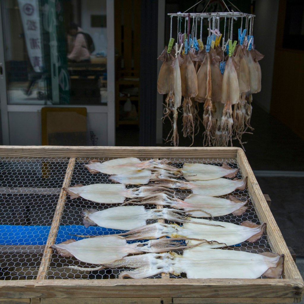 Whole dried squid, the ingredient used to make Korean shredded dried squid (ojingeo-chae)
